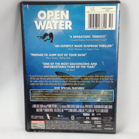 Open Water - Widescreen - 2003 - DVD - Used. - Picture 2 of 3